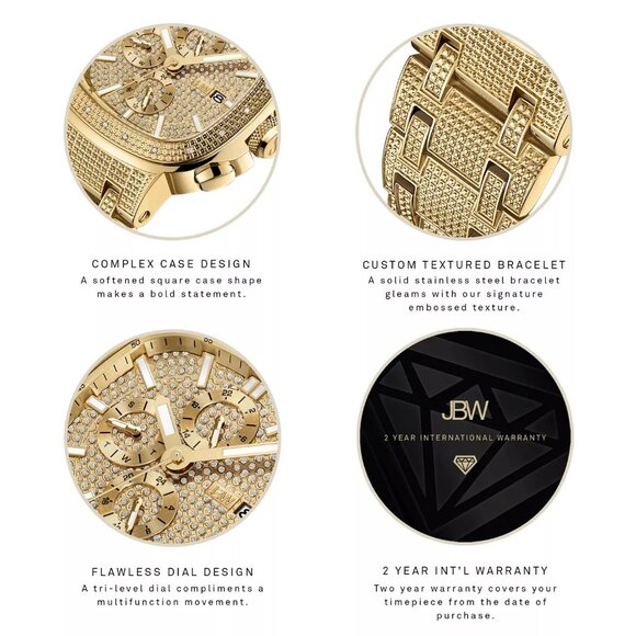Jbw Men's DiamondWatch in 18k Gold-plated Stainless-steel Watch - Picture 8 of 8
